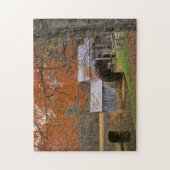 アメリカ，バージニア，ブルーリッジパークウェイ，秋 ジグソーパズル (縦)