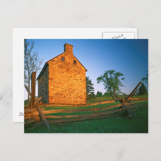 アメリカ、バージニア、マナサスのナショナルバトルフィールド2 ポストカード (正面/裏面)