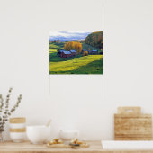 アメリカ、バーモント、ジェンネ・ファーム。緑転がの丘 ポスター (キッチン)