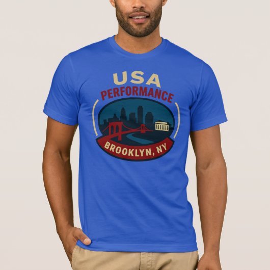アメリカ・パフォーマンス・ブルックリン Tシャツ (正面)
