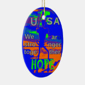 アメリカ ヒラリー希望 私たちは一緒にもっと強く セラミックオーナメント (右)
