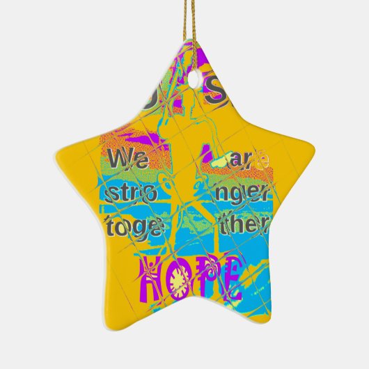 アメリカ ヒラリー・ホープ ストロンガー・トゥギャザー セラミックオーナメント (右)