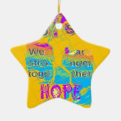 アメリカ ヒラリー・ホープ ストロンガー・トゥギャザー セラミックオーナメント (正面)