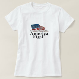 アメリカ・ファースト トランプ 引用  patriotic フラグ tシャツ