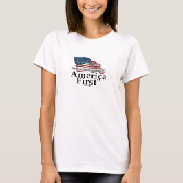 アメリカ・ファースト トランプ 引用 patriotic フラグ tシャツ
