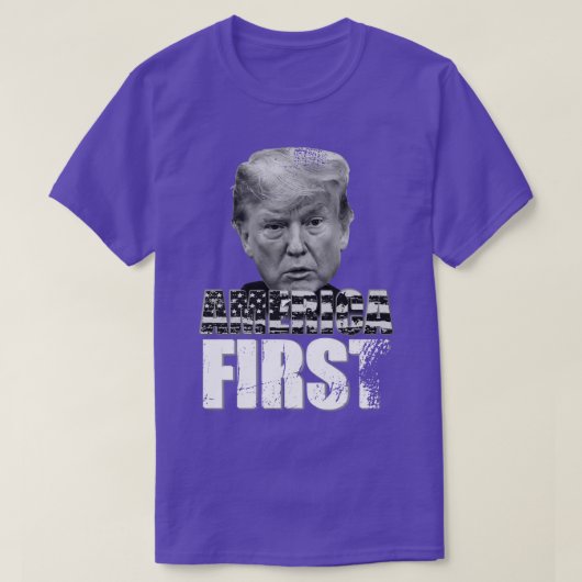 アメリカ・ファースト・トランプ Tシャツ (デザイン正面)