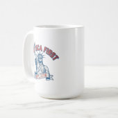 アメリカ・ファースト - 1776年創設 コーヒーマグカップ (正面左)