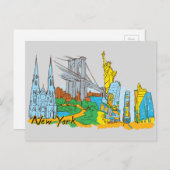 アメリカ・ファーモン・シティ・ニューヨーク ポストカード (正面/裏面)