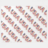 アメリカ フリースブランケット (正面(横))