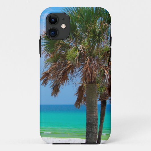 アメリカ フロリダ州 エメラルドコーストのヤシの木 Case-Mate iPhoneケース (裏面)