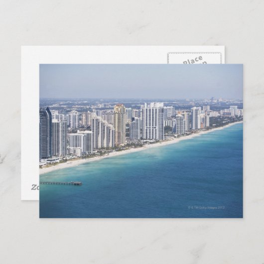 アメリカ，フロリダ，マイアミ，ビーチ2の街並み ポストカード (正面/裏面)