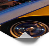 アメリカ、フロリダ、マイアミ、南ビーチの夜。 ポスター (角)