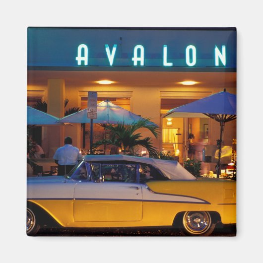 アメリカ、フロリダ、マイアミ、南ビーチの夜。 マグネット (正面)