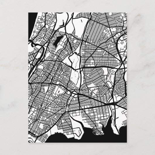アメリカ ブロンクス市地図 ポストカード (正面)