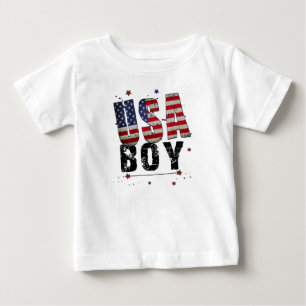 アメリカ・ボーイ ベビーTシャツ