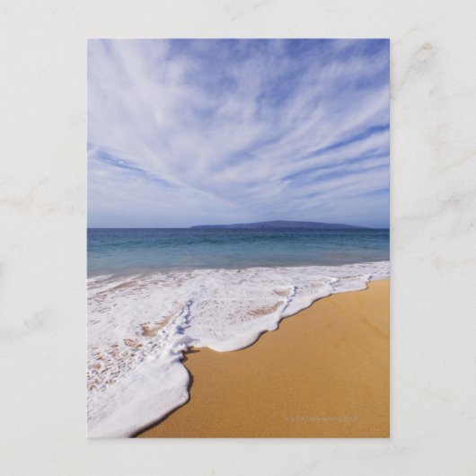 アメリカ、マウイ、ワイレア、サーフィンと海岸線 ポストカード (正面)