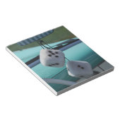 アメリカ、マサチューセッツ、グロスター。のファジーサイコロ ノートパッド (アングル)