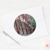 アメリカ、マサチューセッツ、ボストン、アコーンに沿った家 ラウンドシール (封筒)