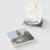 アメリカ、マサチューセッツ、マーサのヴィネヤード、アクインナ。 ストーンコースター (横)