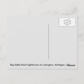 アメリカ、ミシガン州、ビッグセーブルポイント灯台 ポストカード (裏面)