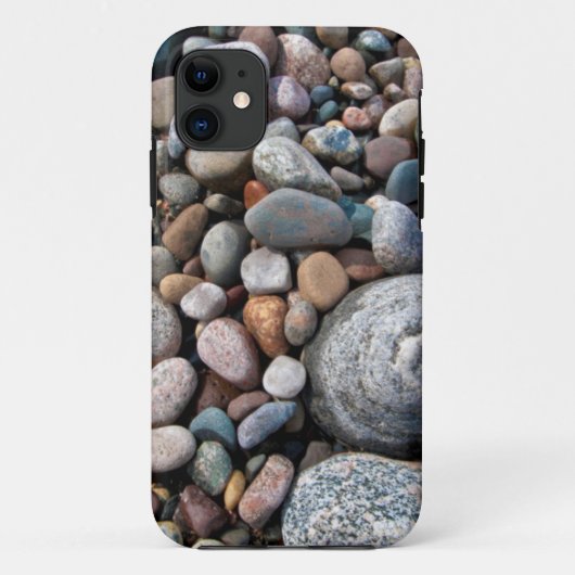 アメリカ、ミシガン州。海岸の磨かれた小石 Case-Mate iPhoneケース (裏面)