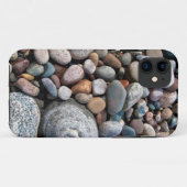 アメリカ、ミシガン州。海岸の磨かれた小石 Case-Mate iPhoneケース (裏面(横))