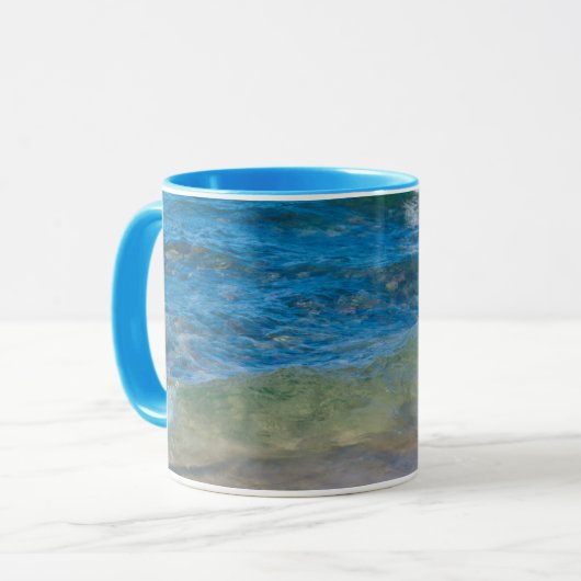 アメリカ、ミシガン。スー澄んペリア湖の水 マグカップ (正面左)