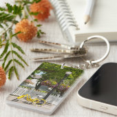 アメリカ、ミシガン、マッキナック島。イエローバイク キーホルダー (正面右)