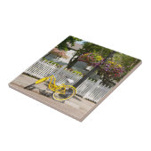 アメリカ、ミシガン、マッキナック島。イエローバイク タイル (側面)