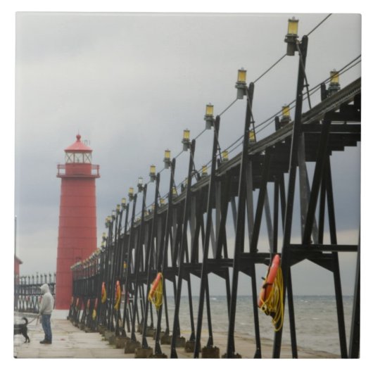 アメリカ、ミシガン、ミシガン湖ショア、グランドヘブン: タイル (正面)