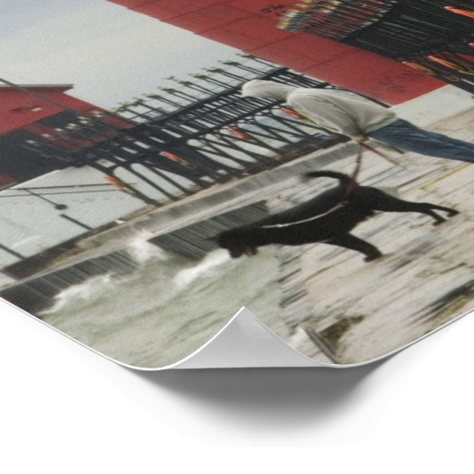 アメリカ、ミシガン、ミシガン湖ショア、グランドヘブン: ポスター (角)