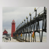 アメリカ、ミシガン、ミシガン湖ショア、グランドヘブン: ポスター (正面)