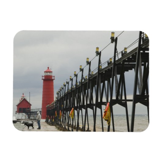 アメリカ、ミシガン、ミシガン湖ショア、グランドヘブン: マグネット (横)