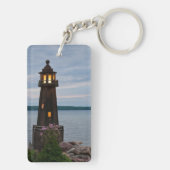 アメリカ、ミシガン。ヤード装飾灯台 キーホルダー (裏面)