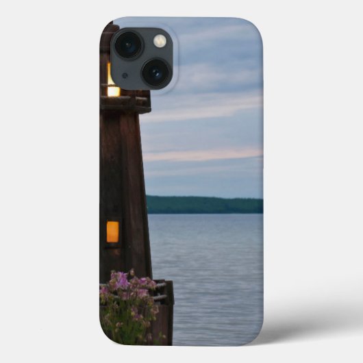 アメリカ、ミシガン。ヤード装飾灯台 Case-Mate iPhoneケース (裏面)