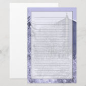 アメリカ、ミシガン、ロチェスターヒルズスノービーブルー 便箋 (正面/裏面)