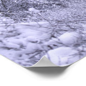 アメリカ、ミシガン、ロチェスターヒルズ。スノーブルー ポスター (角)