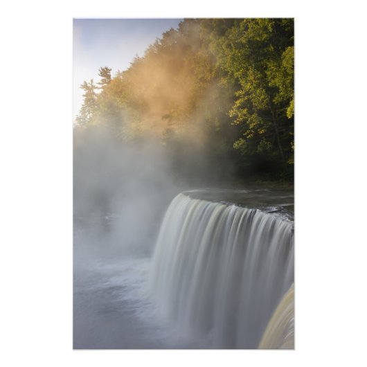 アメリカ、ミシガン、上部半島。秋の日出 フォトプリント            (正面)