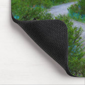 アメリカ、ミシガン。森を通る道 マウスパッド (コーナー)