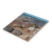 アメリカ、ミシガン。12マイルの丸い大きい石 タイル (側面)