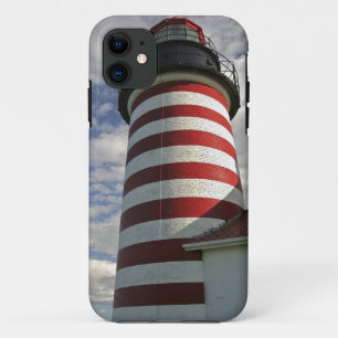 アメリカ、メイン州、ルベック。ウェスト・クォディー・ヘッド灯台 iPhone 11 ケース