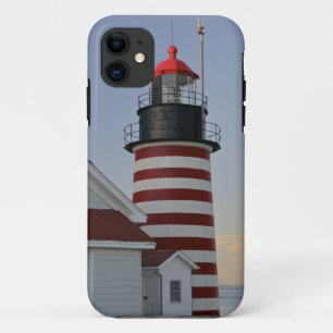 アメリカ、メイン州、ルベック。ウェスト・クォディー・ヘッド灯台、 iPhone 11 ケース