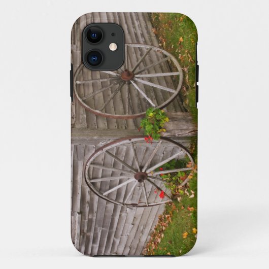 アメリカ、メイン州。荷車の車輪 Case-Mate iPhoneケース (裏面)
