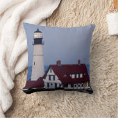アメリカ,メイン,ポートランド,エリザベス岬,灯台 クッション (ブランケット)