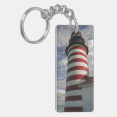 アメリカ、メイン、ルベック。ウェストクオディヘッドリガトハウス キーホルダー (正面左)