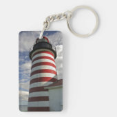 アメリカ、メイン、ルベック。ウェストクオディヘッドリガトハウス キーホルダー (裏面)