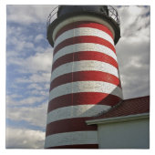 アメリカ、メイン、ルベック。ウェストクオディヘッドリガトハウス タイル (正面)