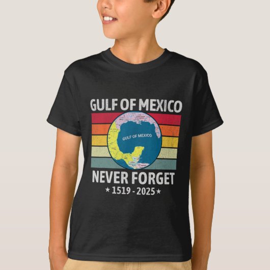 アメリカ メキシコ湾湾岸のジョーク 決して忘れない Tシャツ (正面)