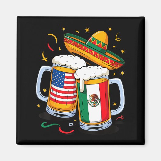 アメリカ メキシコ ビール シンコデマヨ マグネット (正面)