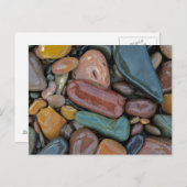 アメリカ、モンタナ、クラーク・フォーク・リバー、ストーン ポストカード (正面/裏面)